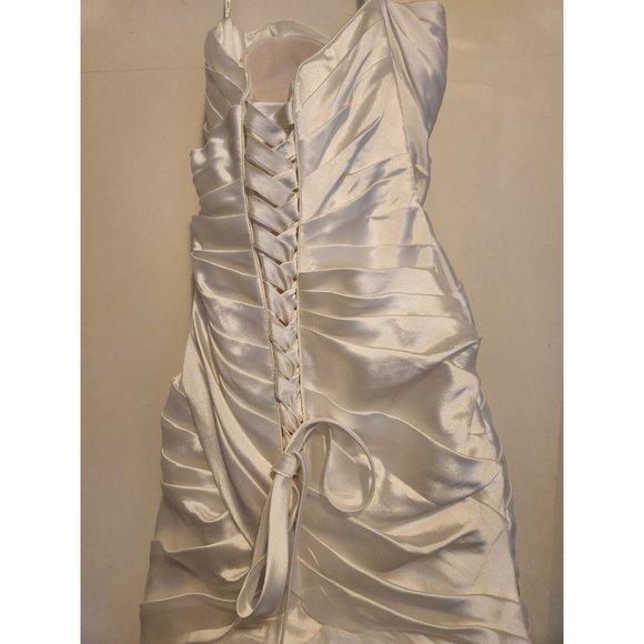 Sottero & Midgley strapless corset mermaid ruffles wedding dress sz 6 SMALL - Picture 5 of 11